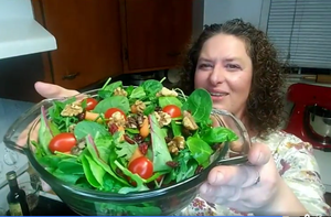 Cranberry-walnut salad with Balsamic Vinaigrette