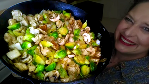 Slawsome Chicken Brussels Sprout Saute